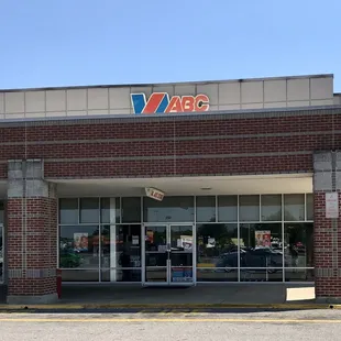 the front of the building