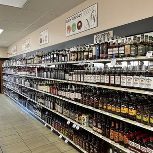 a man standing in front of shelves of beer