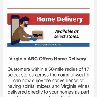 Home delivery now being rolled out in VA