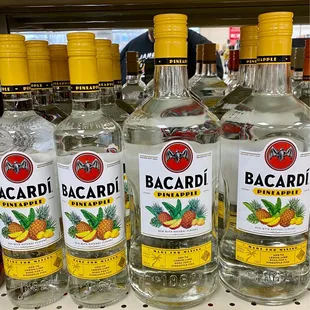 bottles of bacardi pineapple vodka