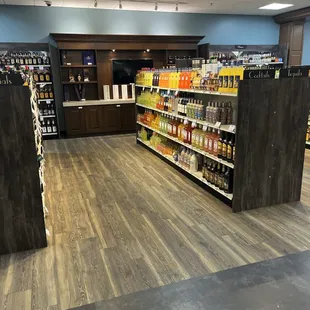 a wide view of the store