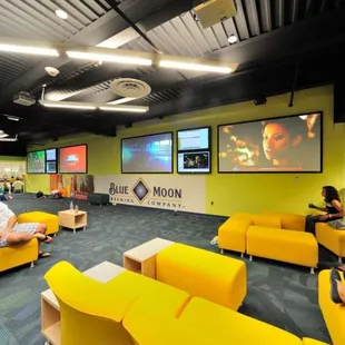 View of the Big Screen Projectors in the lounge