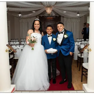 Elopement at our indoor wedding venue with some beach photos afterward!