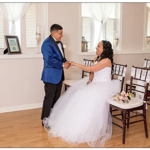 Elopement at our indoor wedding venue with some beach photos afterward!
