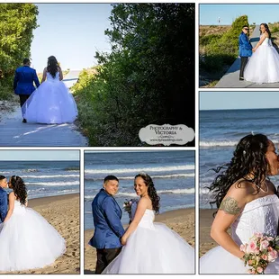 Elopement at our indoor wedding venue with some beach photos afterward!