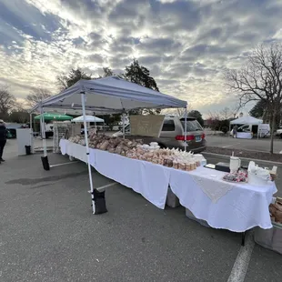 Our stand at the farmers market!