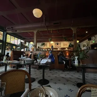 the dining area of the restaurant