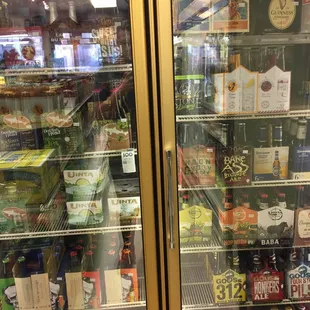 a refrigerator full of beer
