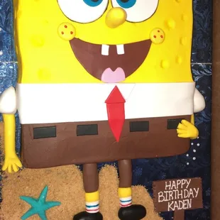 Sponge bob cake