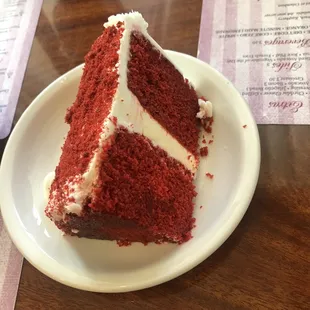 Red velvet cake slice