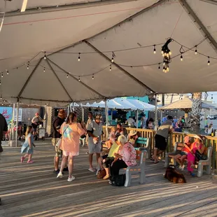 Outside music abd bar waiting area