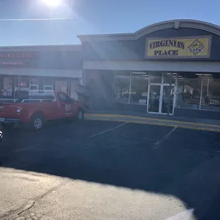 cars parked in front of the store