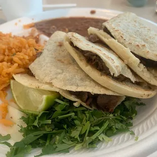 a plate of mexican food