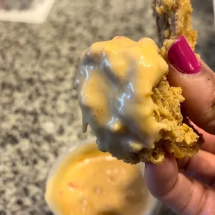 Shrimp with sauce you get on the side