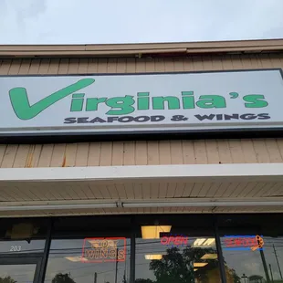 the front of the restaurant