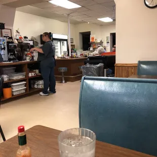 a man in the background