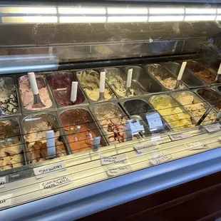 a variety of ice creams