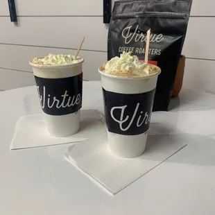 Hazelnut coffee with whip cream
