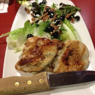 Romaine salad with grilled chicken