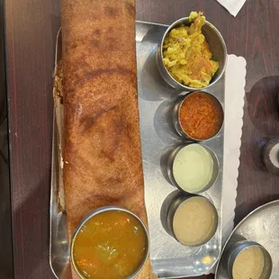 Dosa - Mysore Masala Dosa / Spicy Mysore-Style Crepe with Potato Filling