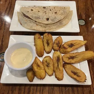 Baleada and Platanos Fritos