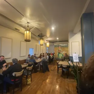 people sitting at tables