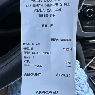 Total cost.  Work was under DD warranty