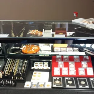 We have a selection of coins, bullion, and jewelry for sale.