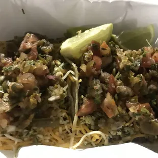 Tacos from 3rd base concession stand. These are great!