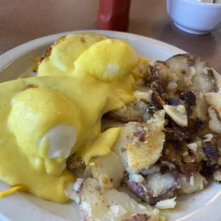 Eggs Benedict and Country Potatoes