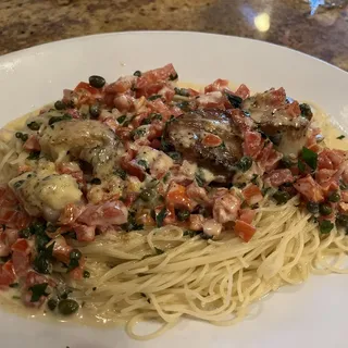Angel Hair with Scallops