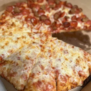 So good! Heavy toppings and plenty of cheese.