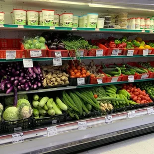 a variety of vegetables on display