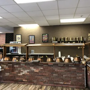 The buffet spread