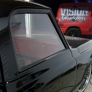 One piece window kit installed in a 67-72 chevy.  Give is a call today for your classic vehicle glass