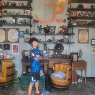 The joy he got to wear his team jersey.