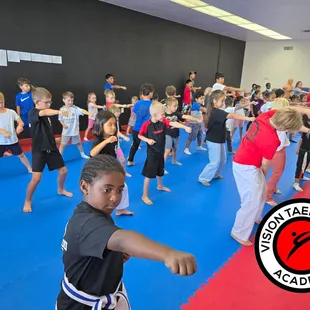 Training with your friends at Vision Taekwondo Academy Buddy Day