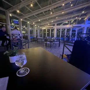 View from inside rooftop bar