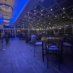 View from inside rooftop bar