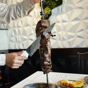 a man holding a large knife