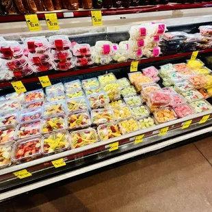 Packaged fruit section