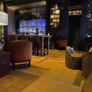 the bar and lounge area