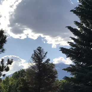 Peak view off the lodge deck.