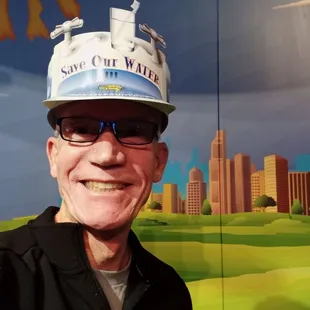 Happy customer wearing his free hat. Do I look like &quot;Engineer Bill?&quot;