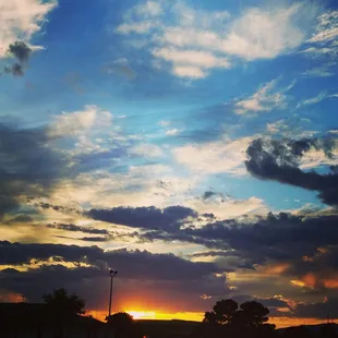 Enjoying the sunset at the park
