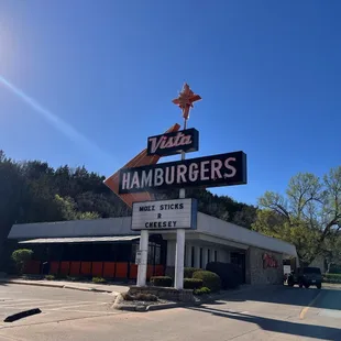 a view of a hamburger restaurant