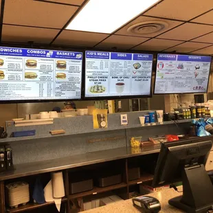 Ordering menu inside