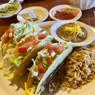 Shredded beef taco dinner