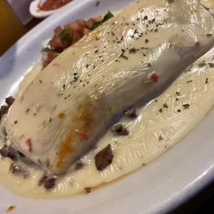 Steak and potato burrito