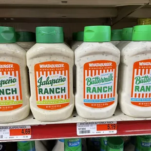 Whataburger Jalapeño and Buttermilk Ranch signature sauce